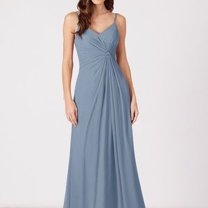 Azazie aubrielle bridesmaid dress in dusty blue